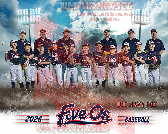 8x10 U10 Navy Fox Team