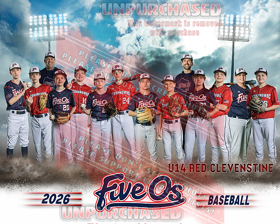 8x10 u14 Red Cleventstine Team