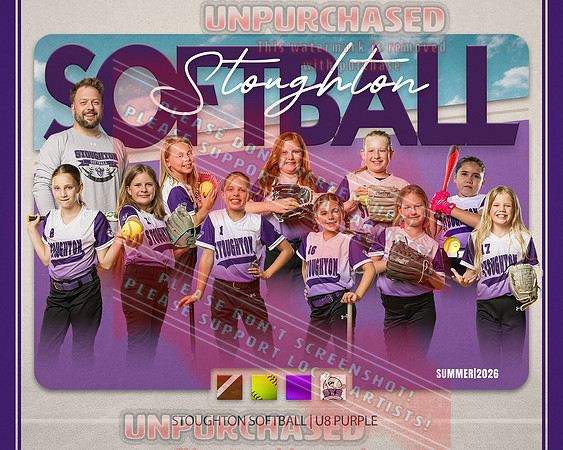 8x10 Stoughton Softball 8Upurple Team