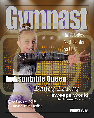 8x10 Bailey LeRoy Gymnastics Magazine Cover