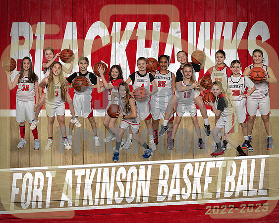 8x10 Ladyblackhawks 5th Grade team